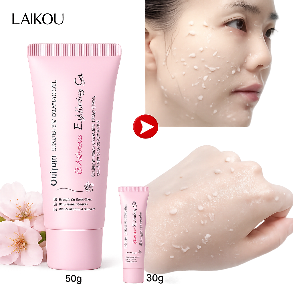 Gel Exfoliant Sakura – Peeling Visage Hydratant à la Vitamine C & Acide Hyaluronique