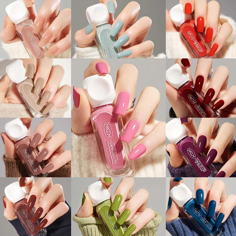 Lot de 4 vernis à ongles rouges paillettes à base d'eau – Sereva