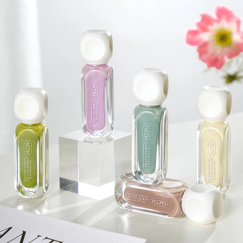 Lot de 4 vernis à ongles rouges paillettes à base d'eau – Sereva