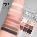 Palette Fards à Paupières 9 Couleurs – Glitter, Shimmer & Mat