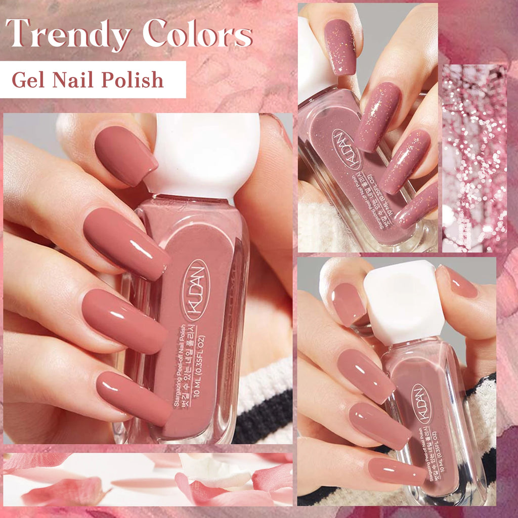 Lot de 4 vernis à ongles rouges paillettes à base d'eau – Sereva