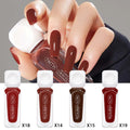 Lot de 4 vernis à ongles rouges paillettes à base d'eau – Sereva