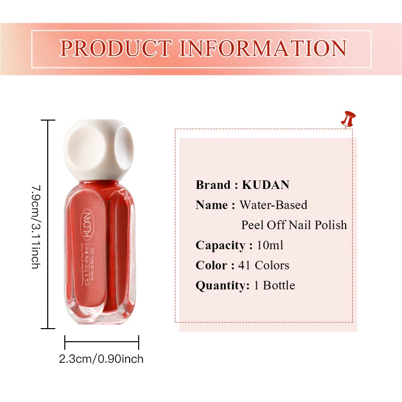 Lot de 4 vernis à ongles rouges paillettes à base d'eau – Sereva