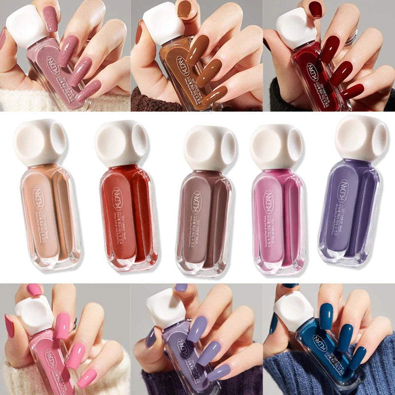 Lot de 4 vernis à ongles rouges paillettes à base d'eau – Sereva