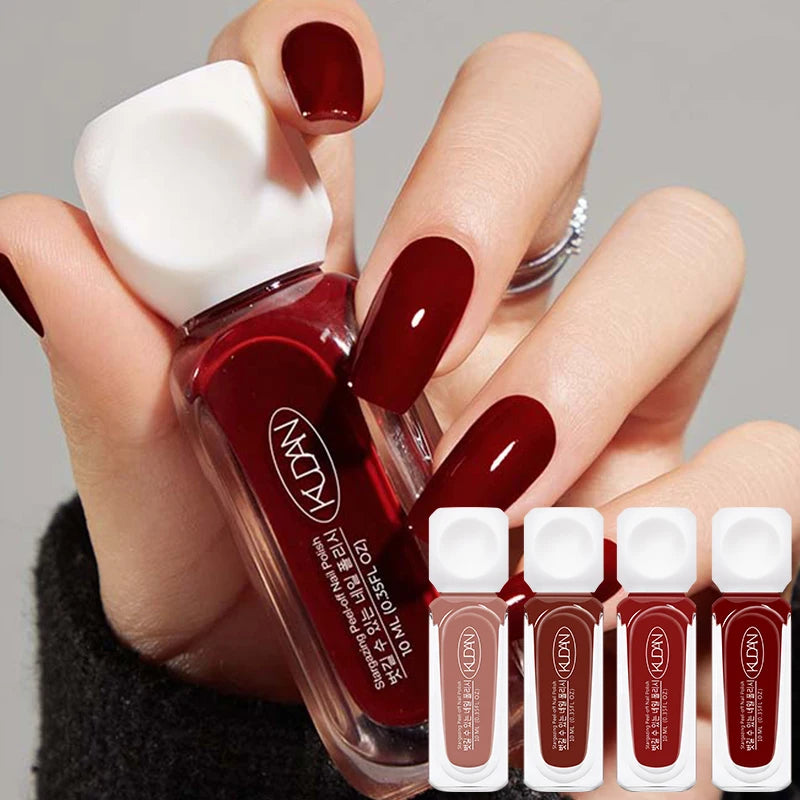 Lot de 4 vernis à ongles rouges paillettes à base d'eau – Sereva