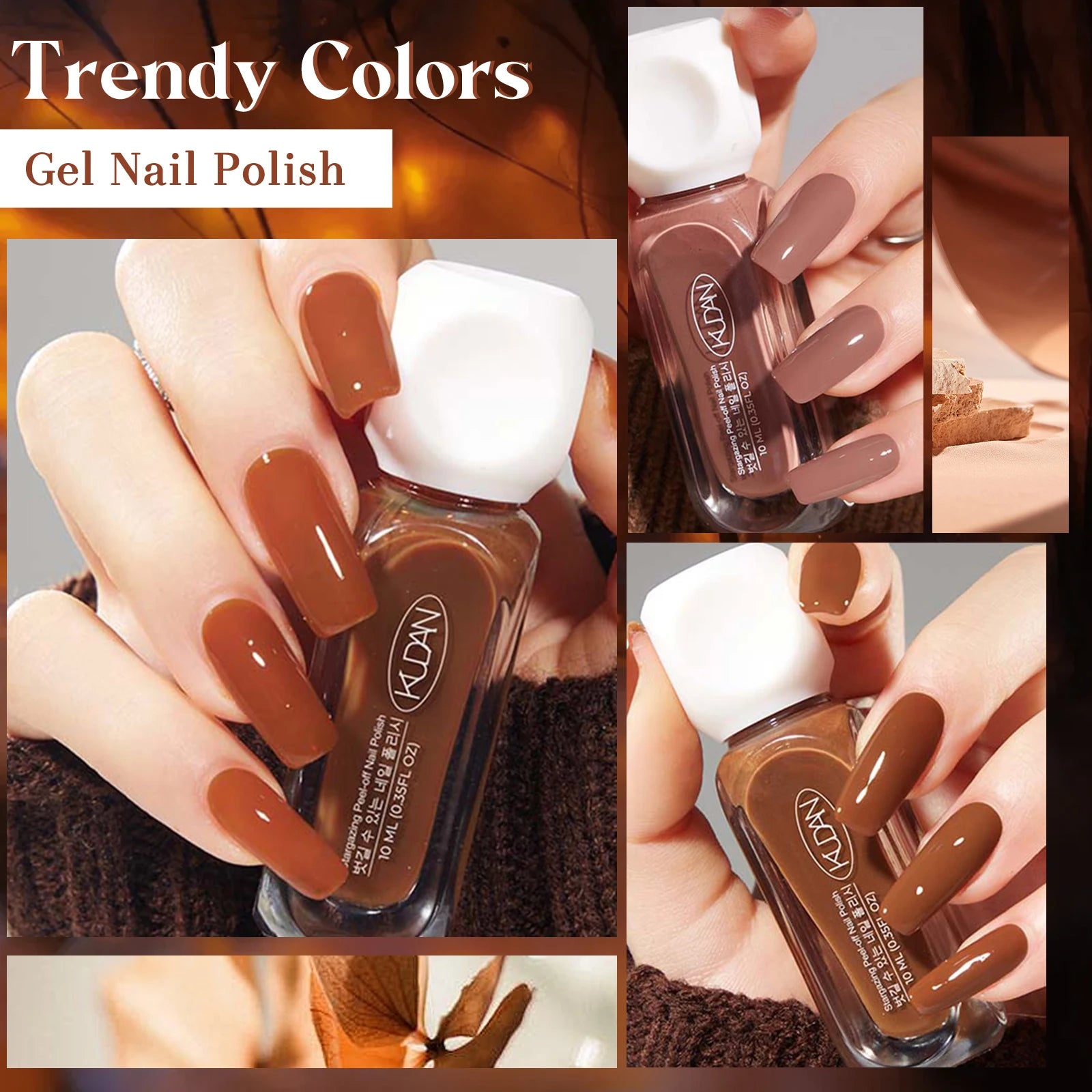 Lot de 4 vernis à ongles rouges paillettes à base d'eau – Sereva