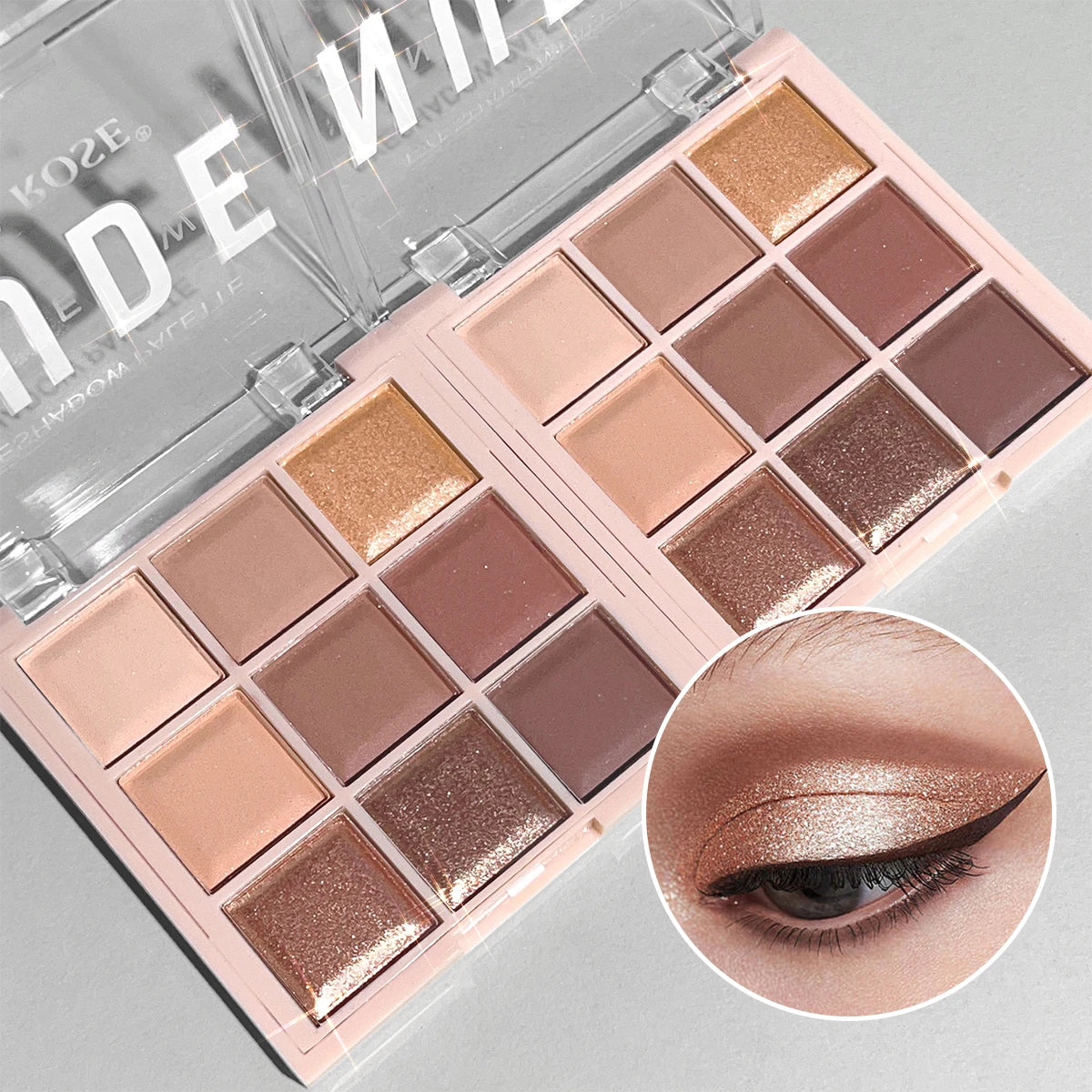 Palette Fards à Paupières 9 Couleurs – Glitter, Shimmer & Mat
