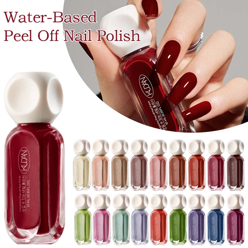Lot de 4 vernis à ongles rouges paillettes à base d'eau – Sereva