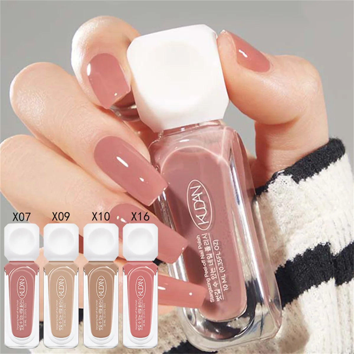 Lot de 4 vernis à ongles rouges paillettes à base d'eau – Sereva